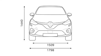Renault Clio dimenzije prednjeg dela