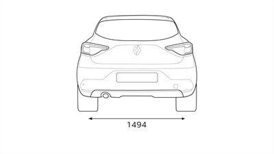 Renault Clio dimenzije zadnjeg dela