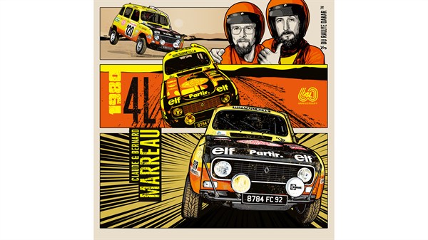 Gregova ilustracija – Renault 4 – Dakar reli