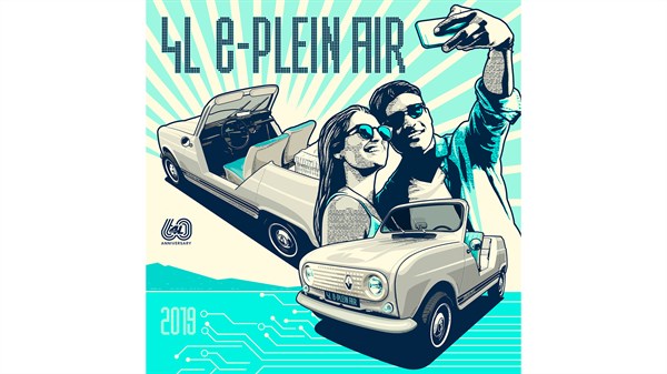Gregova ilustracija – Renault 4 - e-Plein Air