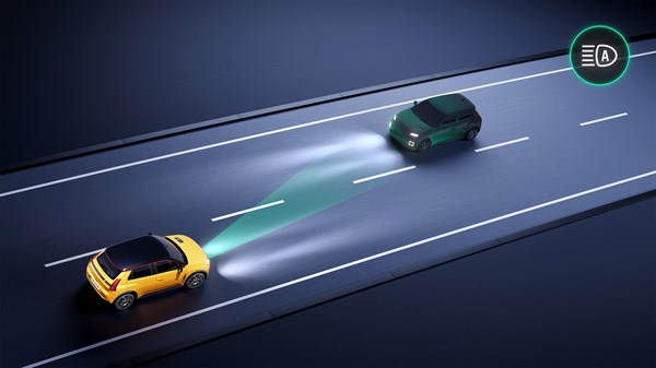 switch between main/dipped beam headlights - Renault 5 E-Tech électrique