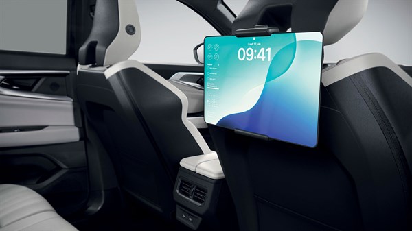 digital tablet holder on multifunction system