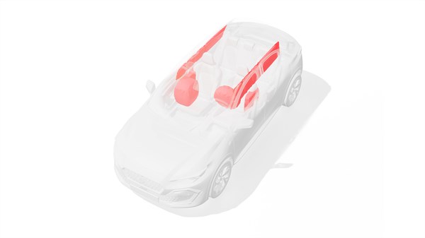 reinforced structure and airbag - Renault Clio