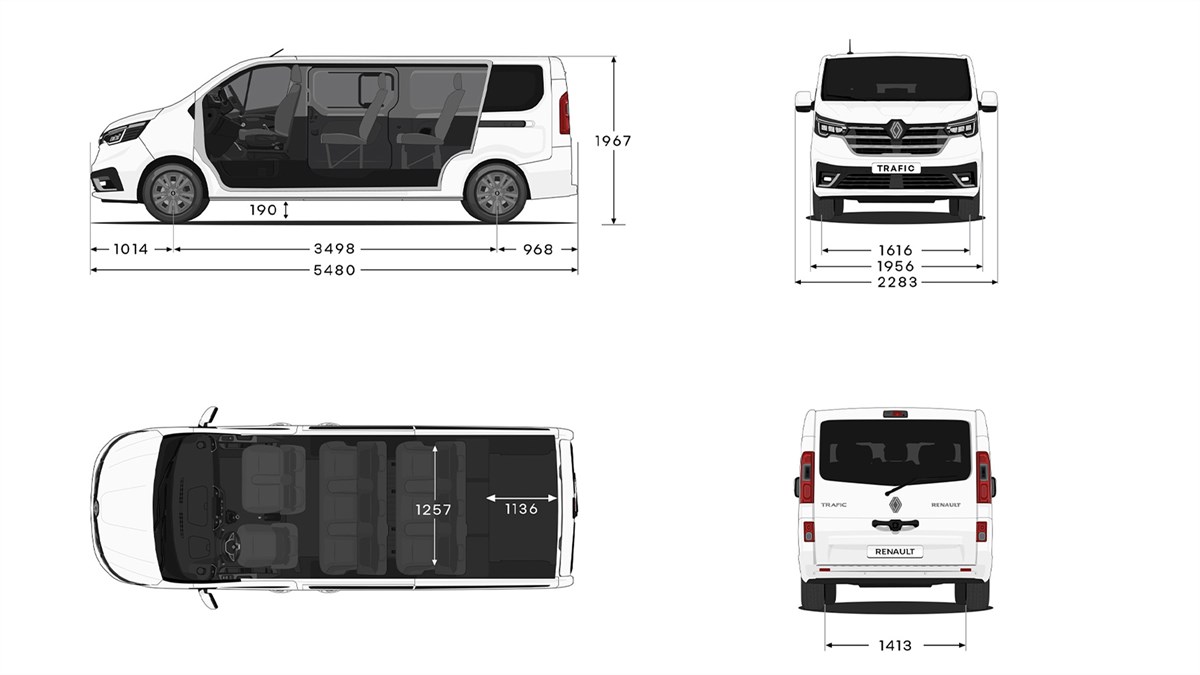 Renault Trafic Passenger - dimensions L2