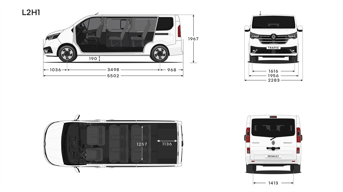 Renault Trafic Passenger - dimensions L2