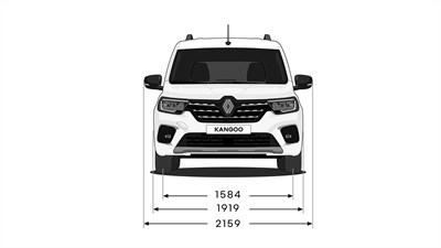 KANGOO front-end dimensions