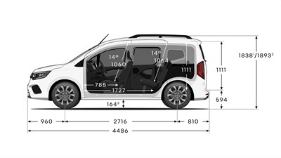 KANGOO side dimensions
