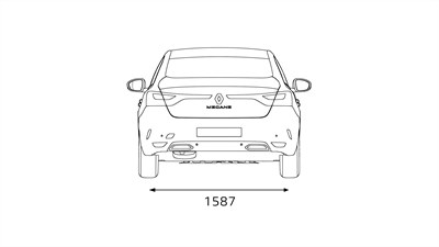 Megane Grandcoupé dimenzije zadnjeg dela