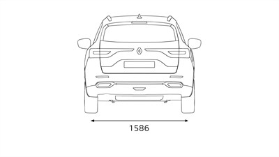 Renault KOLEOS dimenzije zadnjeg dela