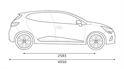 Renault Clio bočne dimenzije