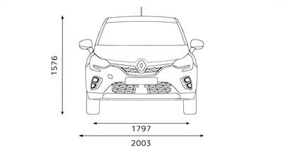 Renault Captur dimenzije prednjeg dela